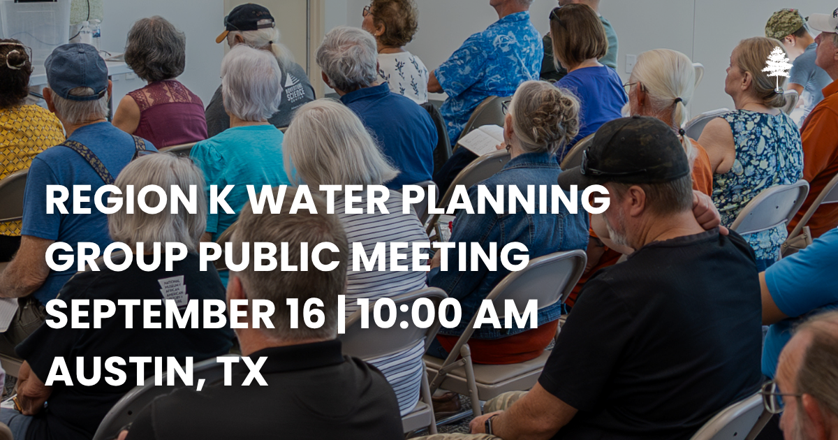 Audience at a public meeting promoting the Region K Water Planning Group meeting on September 16.